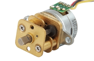 Geared stepping motor